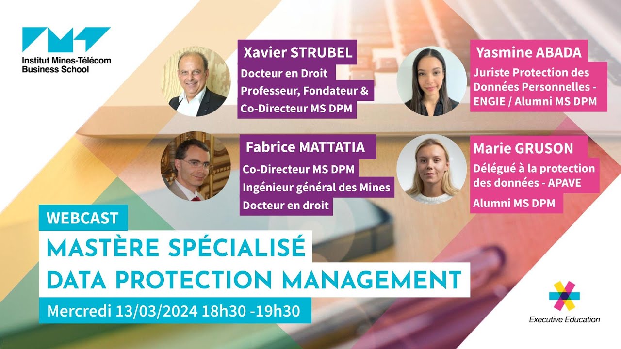 Webcast - Se former au métier de DPO avec le Mastère Spécialisé Data Protection Management d'IMT-BS