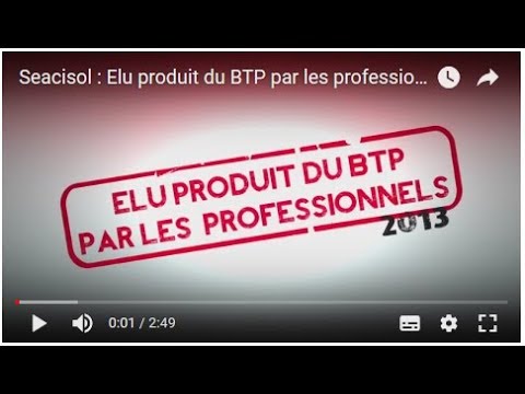 Seacisol : Elu produit du BTP par les professionnels