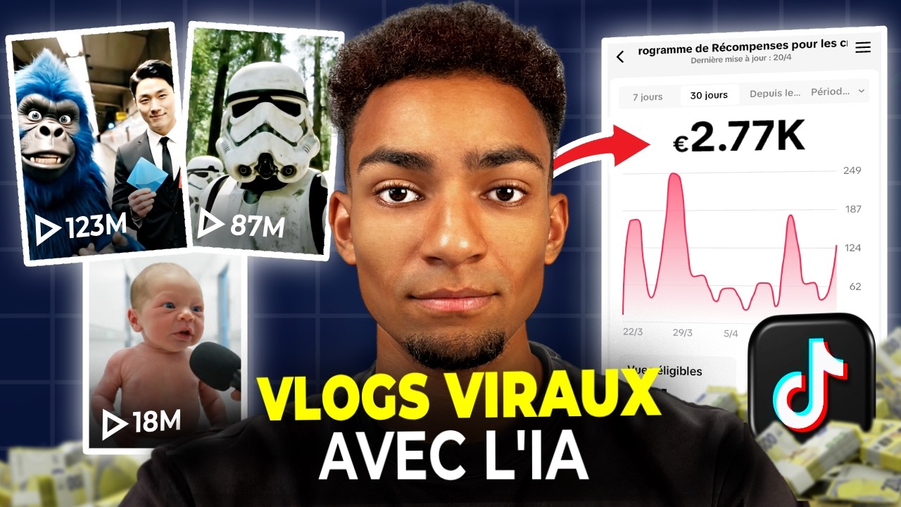Crée des VLOGS Viraux avec l’IA et Publie-les sur TikTok (+1500€/mois)