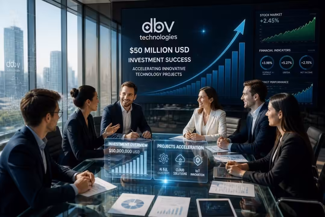 dbv technologies réalise un placement d’ads d’environ 50 millions de dollars us afin d'accélérer le développement de ses projets innovants dans le secteur biotechnologique.